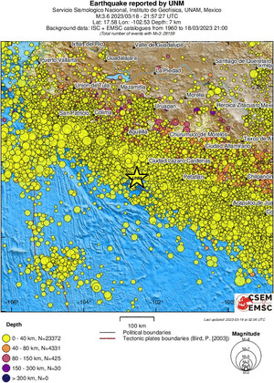 regional historical seismicity