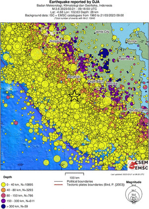 regional historical seismicity