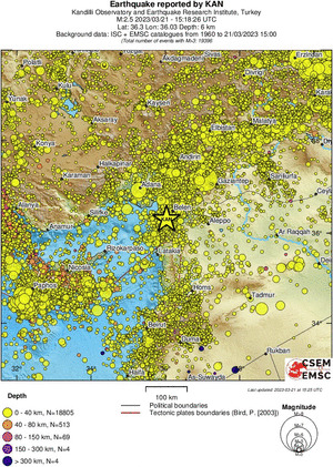 regional historical seismicity