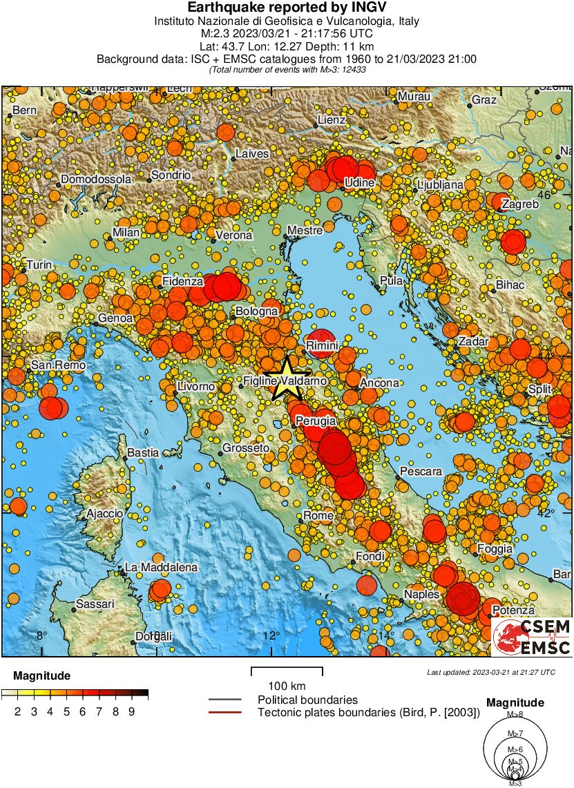 regional magnitude historical seismicity