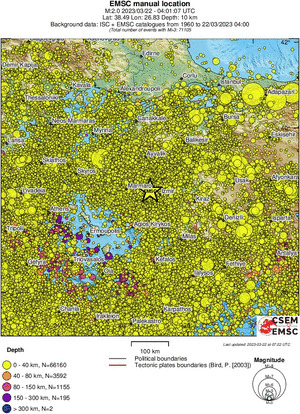 regional historical seismicity