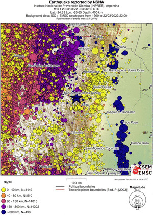 regional historical seismicity