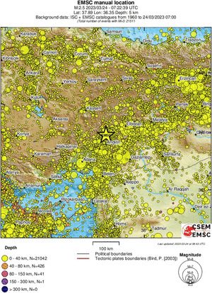 regional historical seismicity