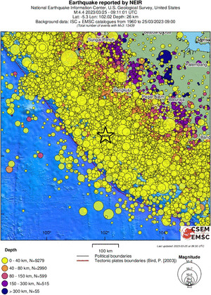 regional historical seismicity