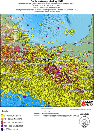 regional historical seismicity