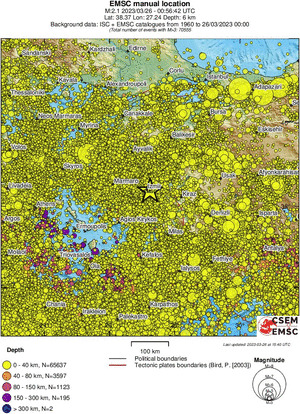 regional historical seismicity