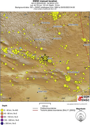 regional historical seismicity