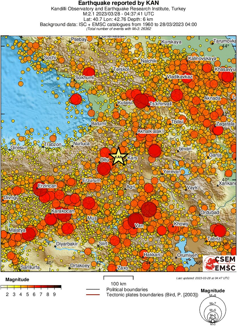 regional magnitude historical seismicity