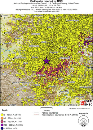 regional historical seismicity