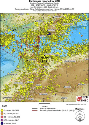 regional historical seismicity