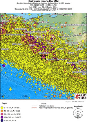 regional historical seismicity