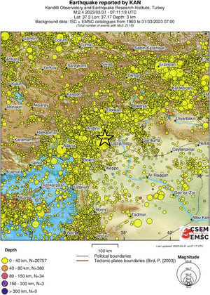 regional historical seismicity