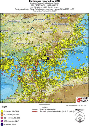 regional historical seismicity
