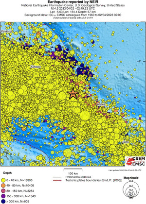 regional historical seismicity