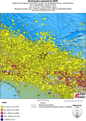 regional historical seismicity