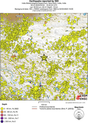 regional historical seismicity