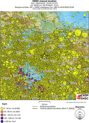 regional historical seismicity