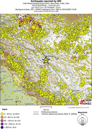 regional historical seismicity