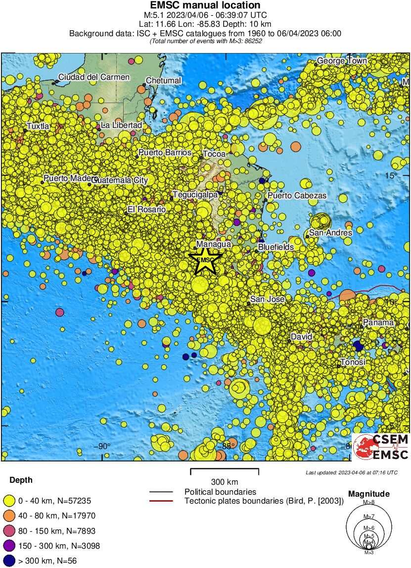 wide historical seismicity