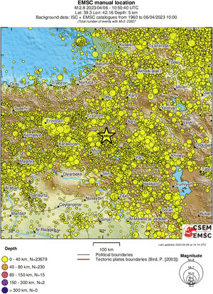 regional historical seismicity