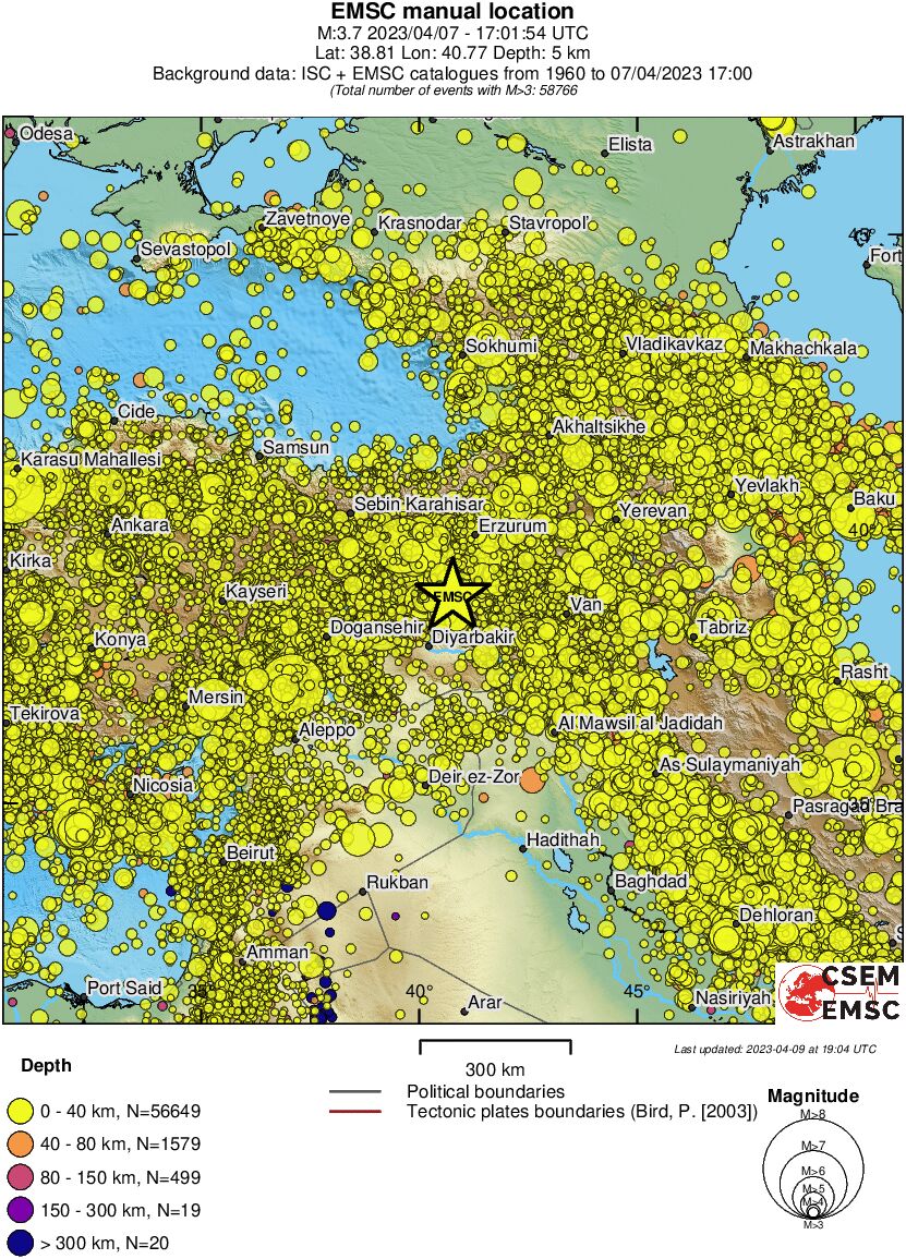 wide historical seismicity