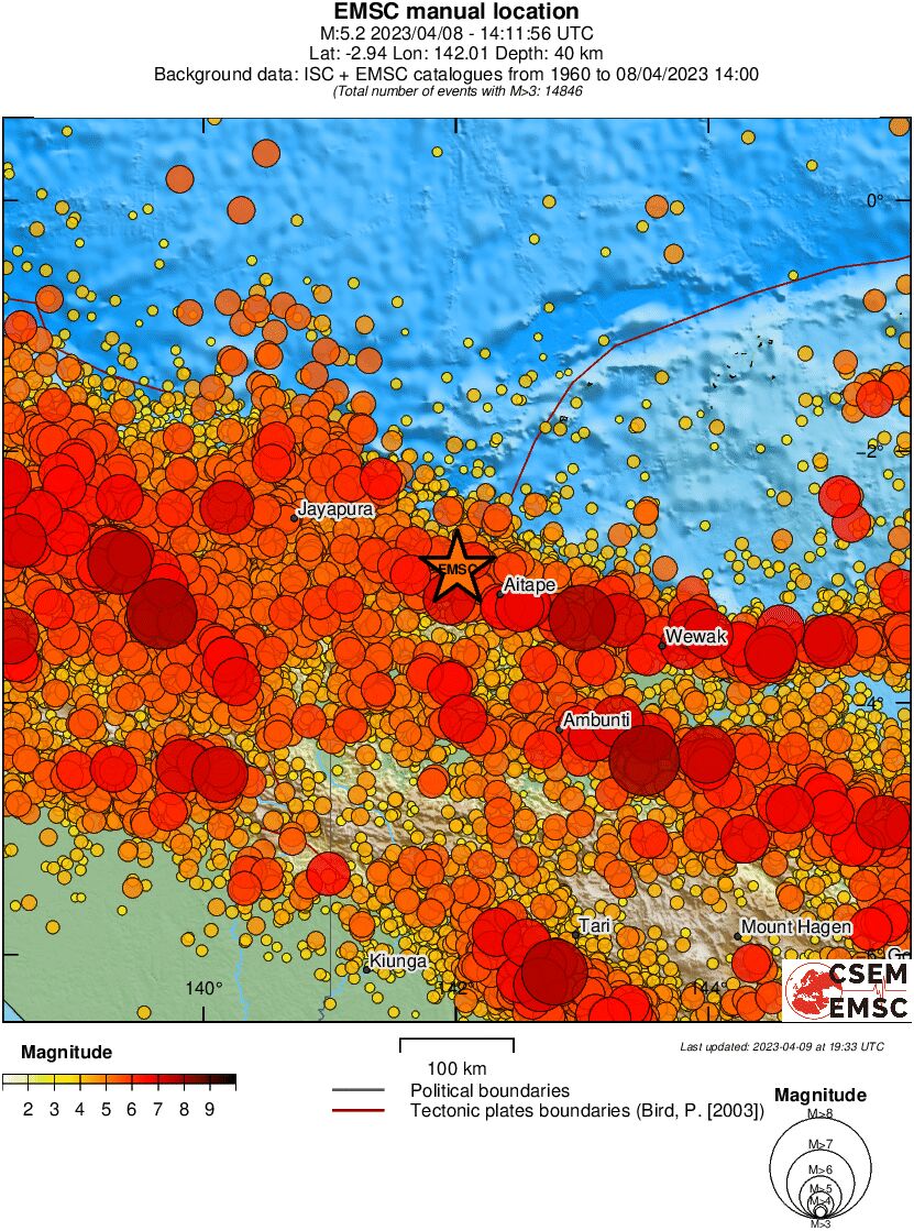 regional magnitude historical seismicity