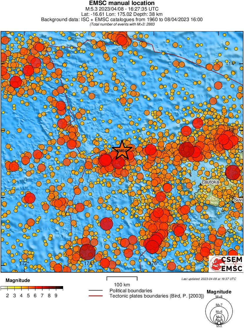 regional magnitude historical seismicity
