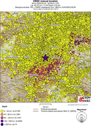 regional historical seismicity