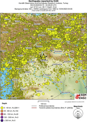 regional historical seismicity