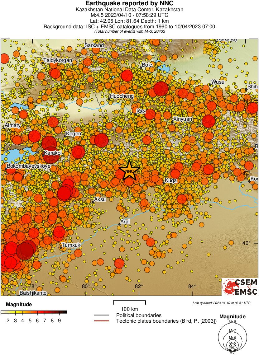 regional magnitude historical seismicity