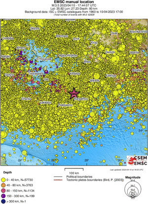 regional historical seismicity