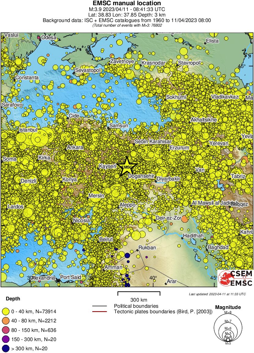 wide historical seismicity