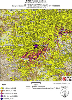 regional historical seismicity