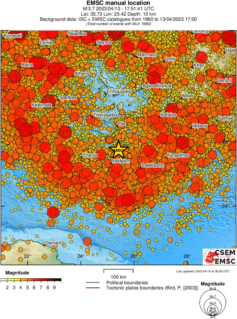 regional magnitude historical seismicity