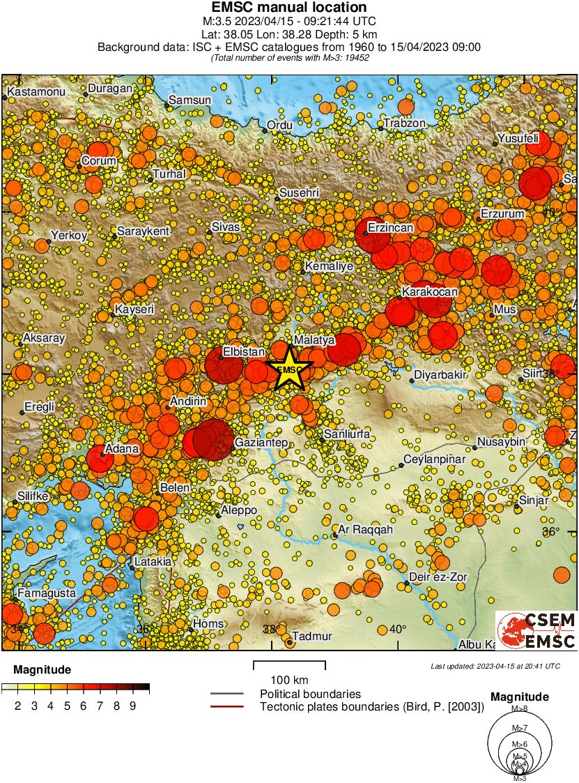 regional magnitude historical seismicity
