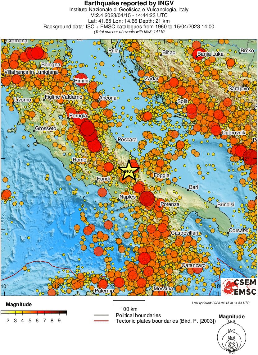 regional magnitude historical seismicity