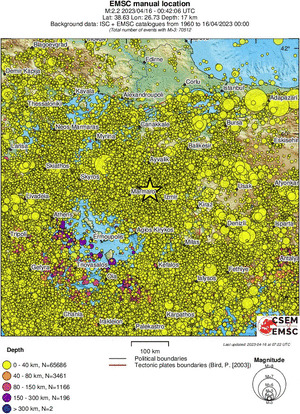 regional historical seismicity