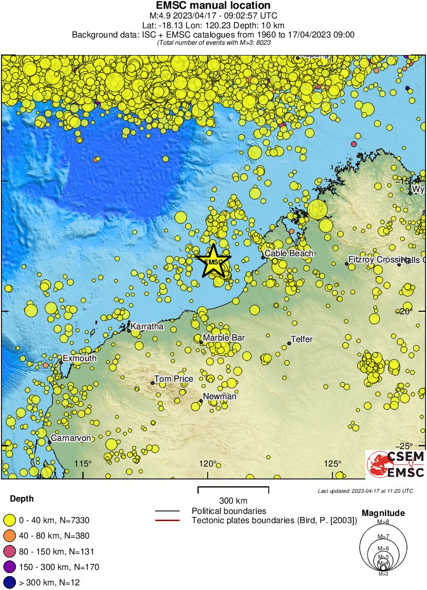 wide historical seismicity