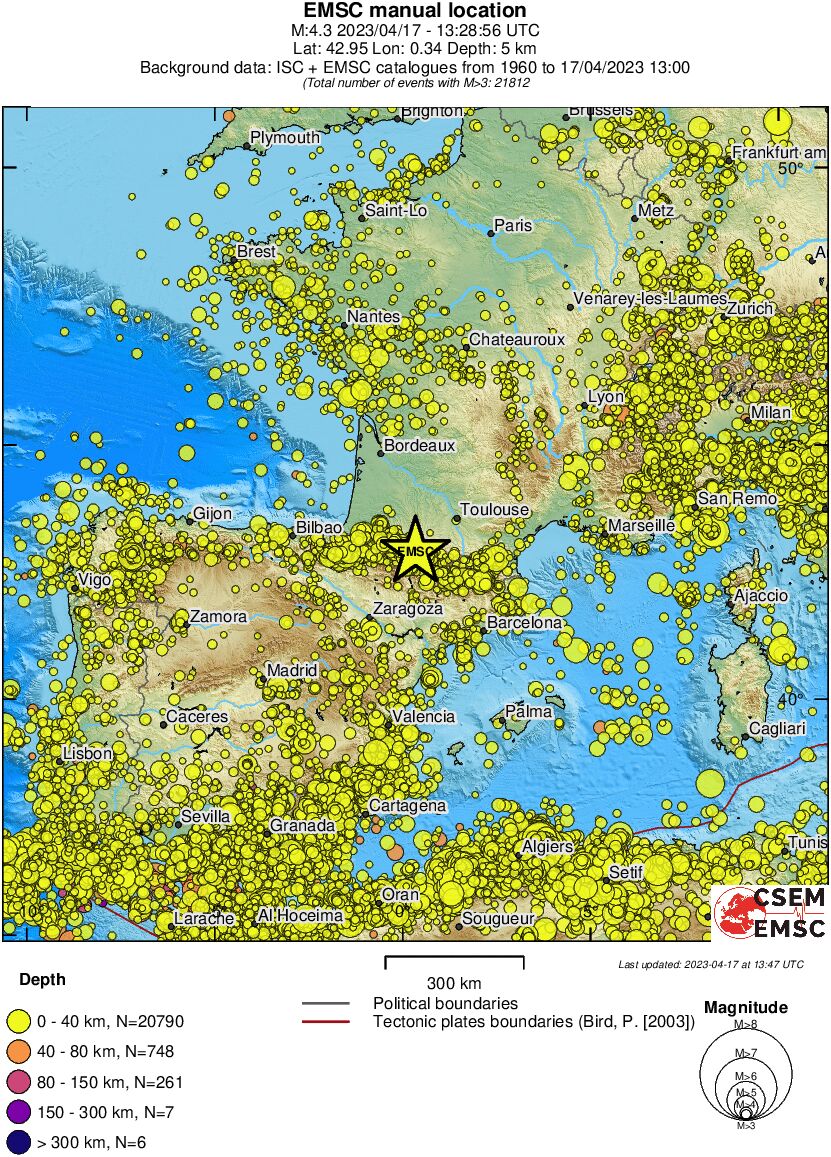 wide historical seismicity
