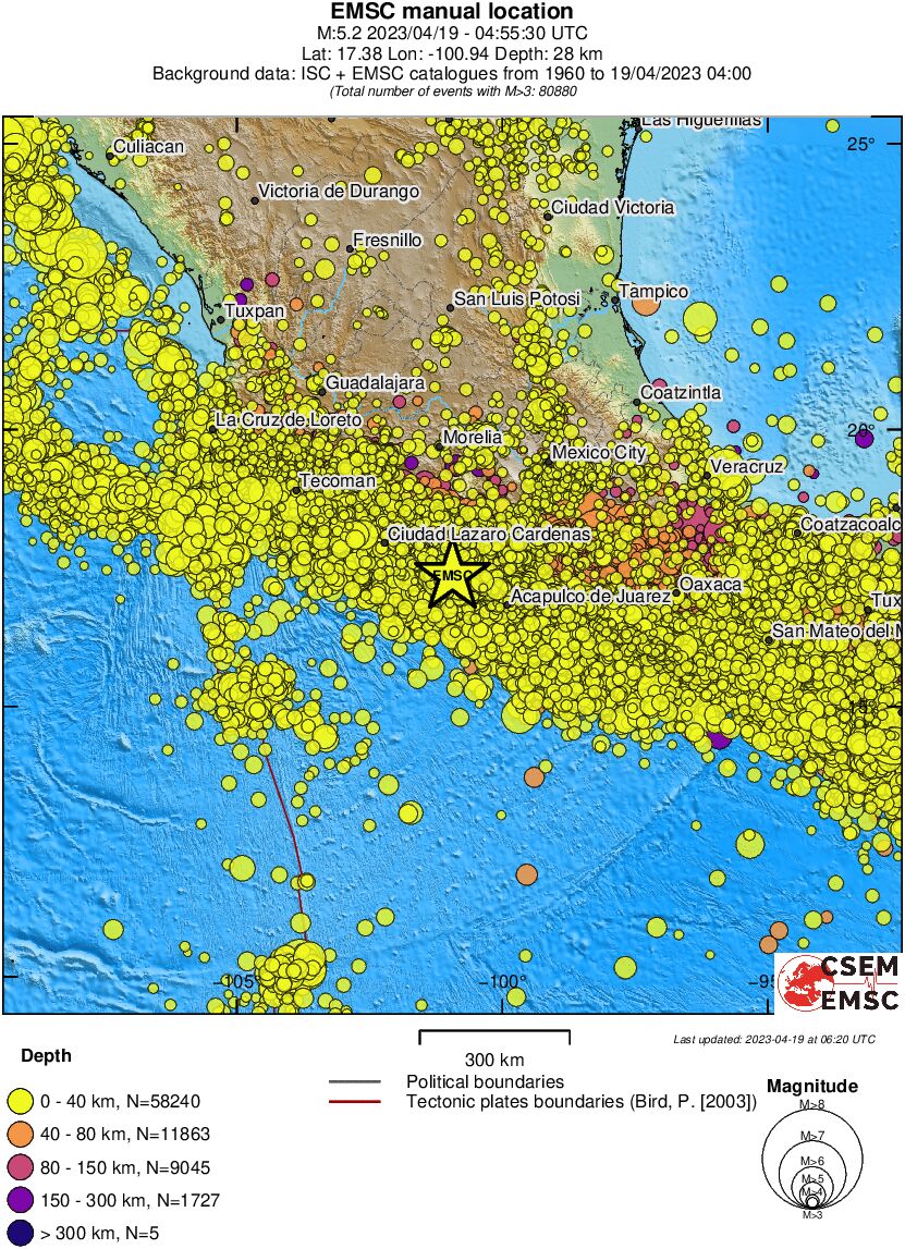wide historical seismicity