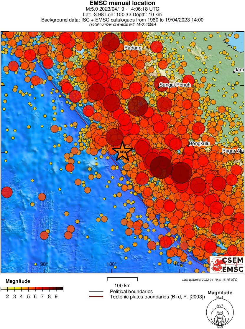 regional magnitude historical seismicity
