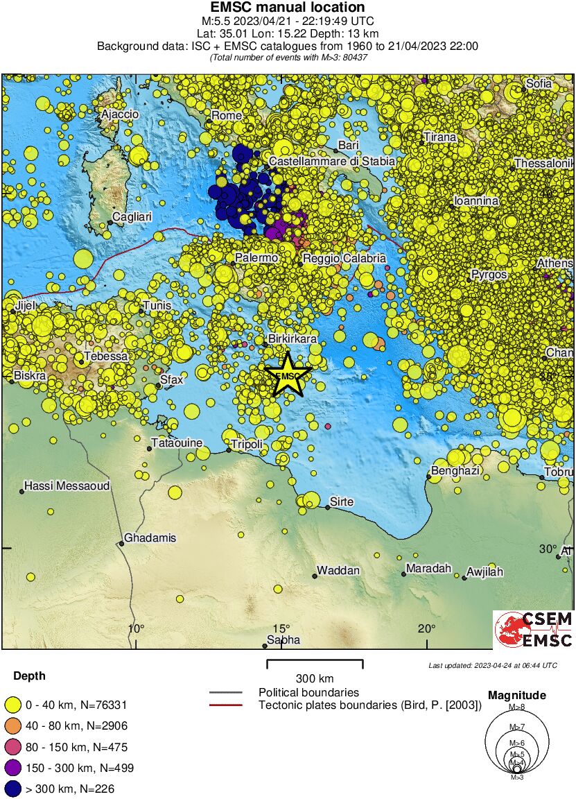 wide historical seismicity