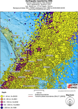 regional historical seismicity