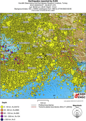 regional historical seismicity