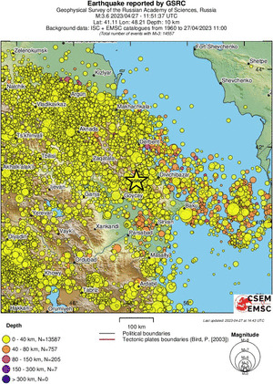 regional historical seismicity