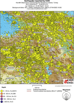 regional historical seismicity