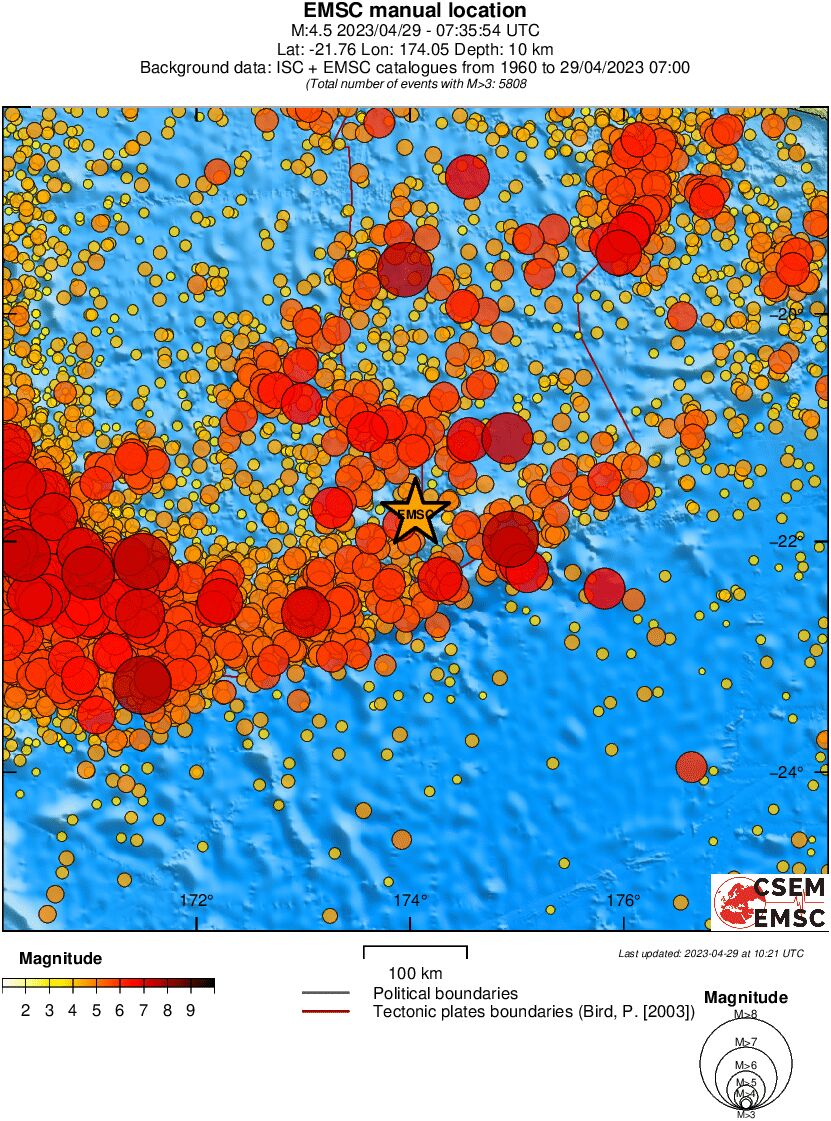 regional magnitude historical seismicity