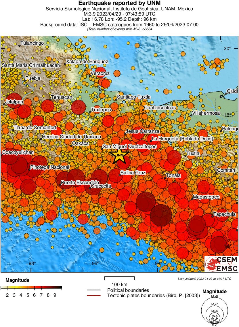 regional magnitude historical seismicity