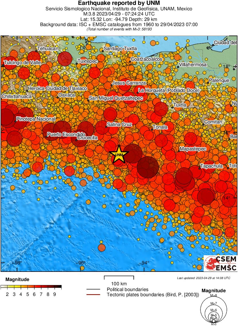 regional magnitude historical seismicity