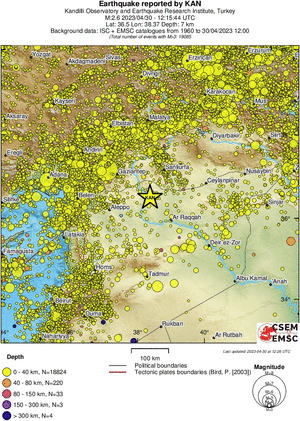 regional historical seismicity
